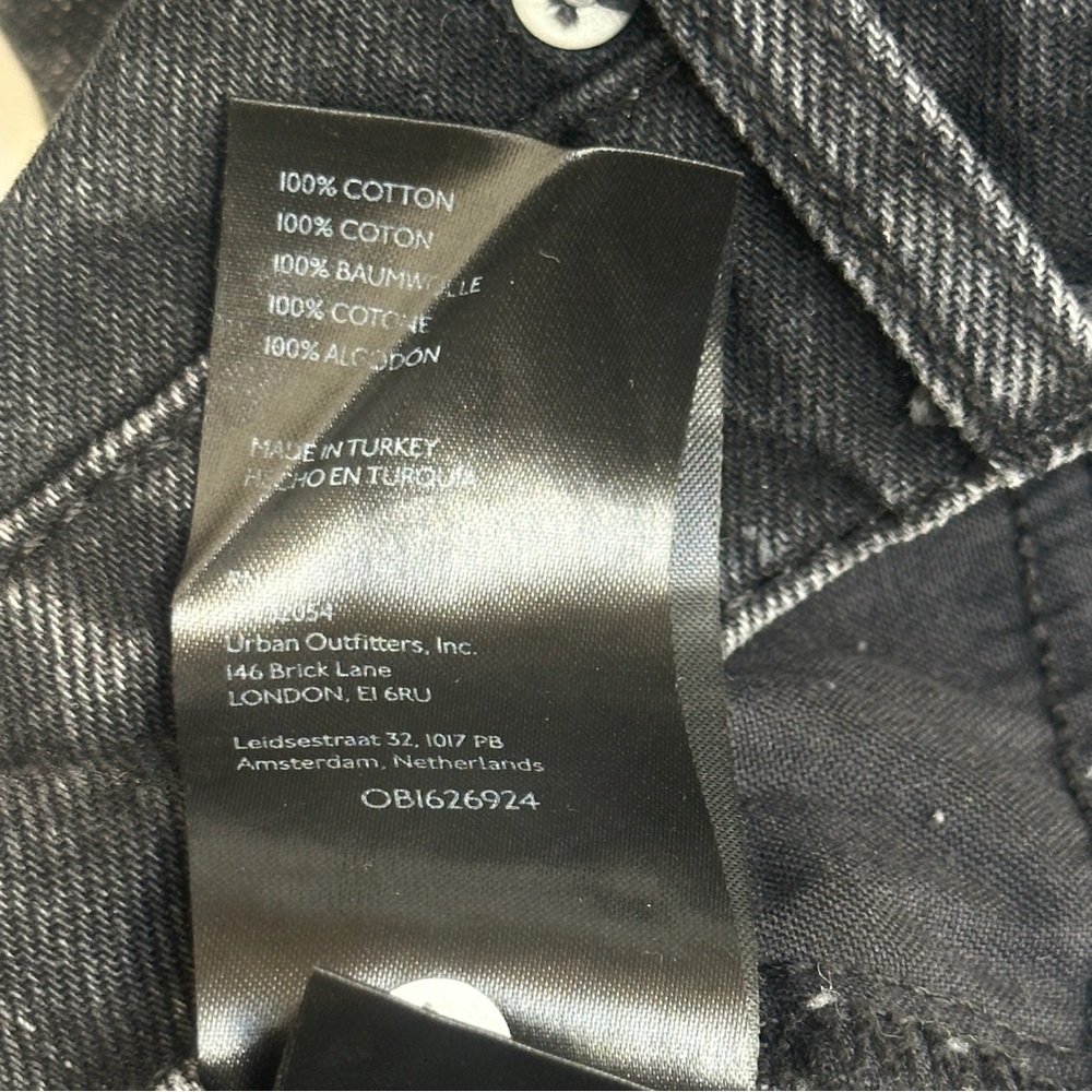 Anthropologie Pilcro Destroyed Denim Mini Skirt Black Size 8 - Picture 9 of 12